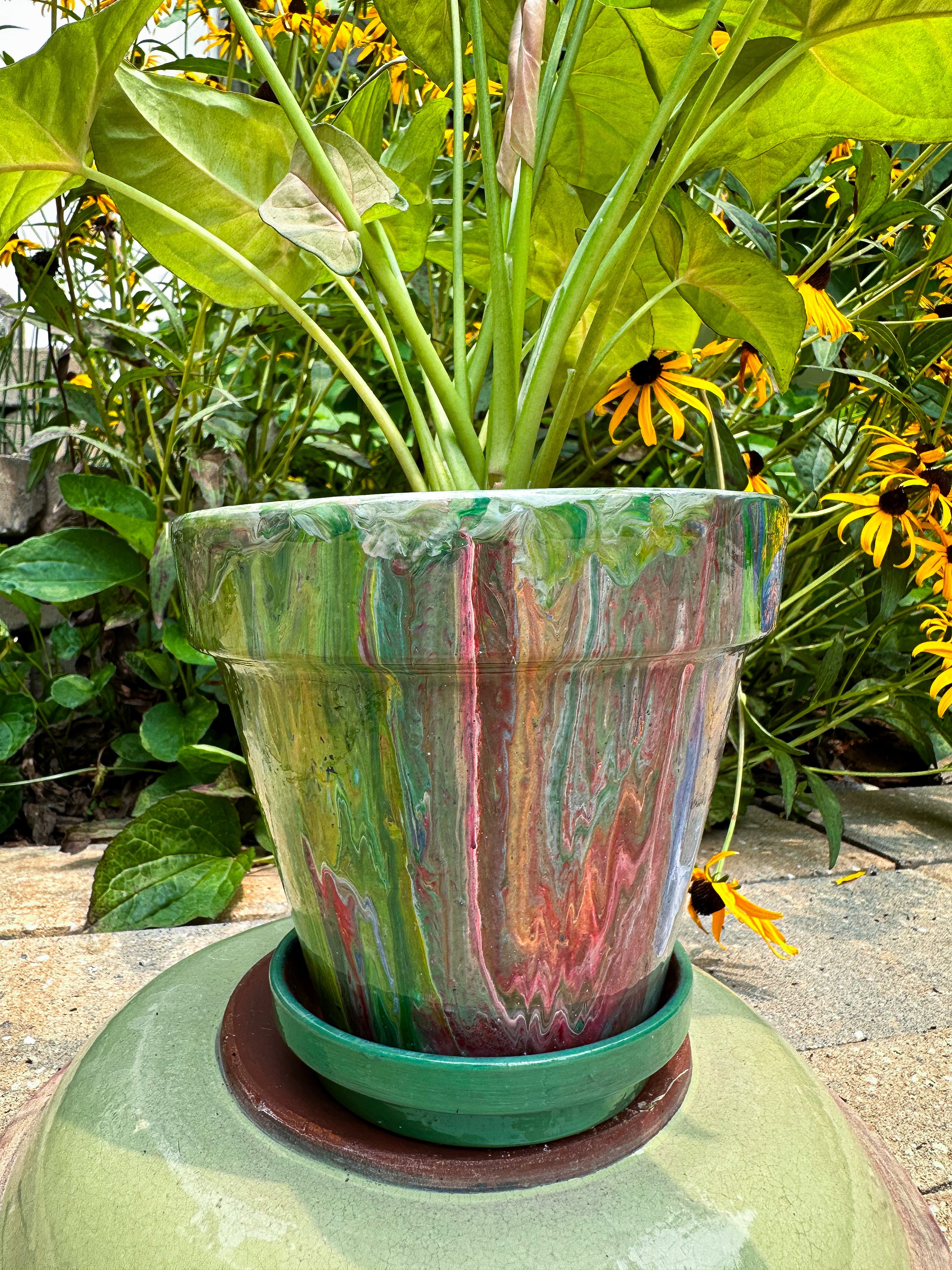 Earth Tones Flower Pot