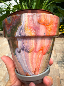 Rainbow Soap Suds Mini Flower Pot