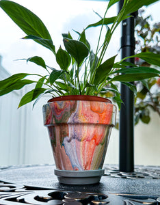 Rainbow Soap Suds Mini Flower Pot