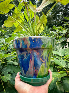 Earth Tones Flower Pot