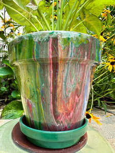 Earth Tones Flower Pot
