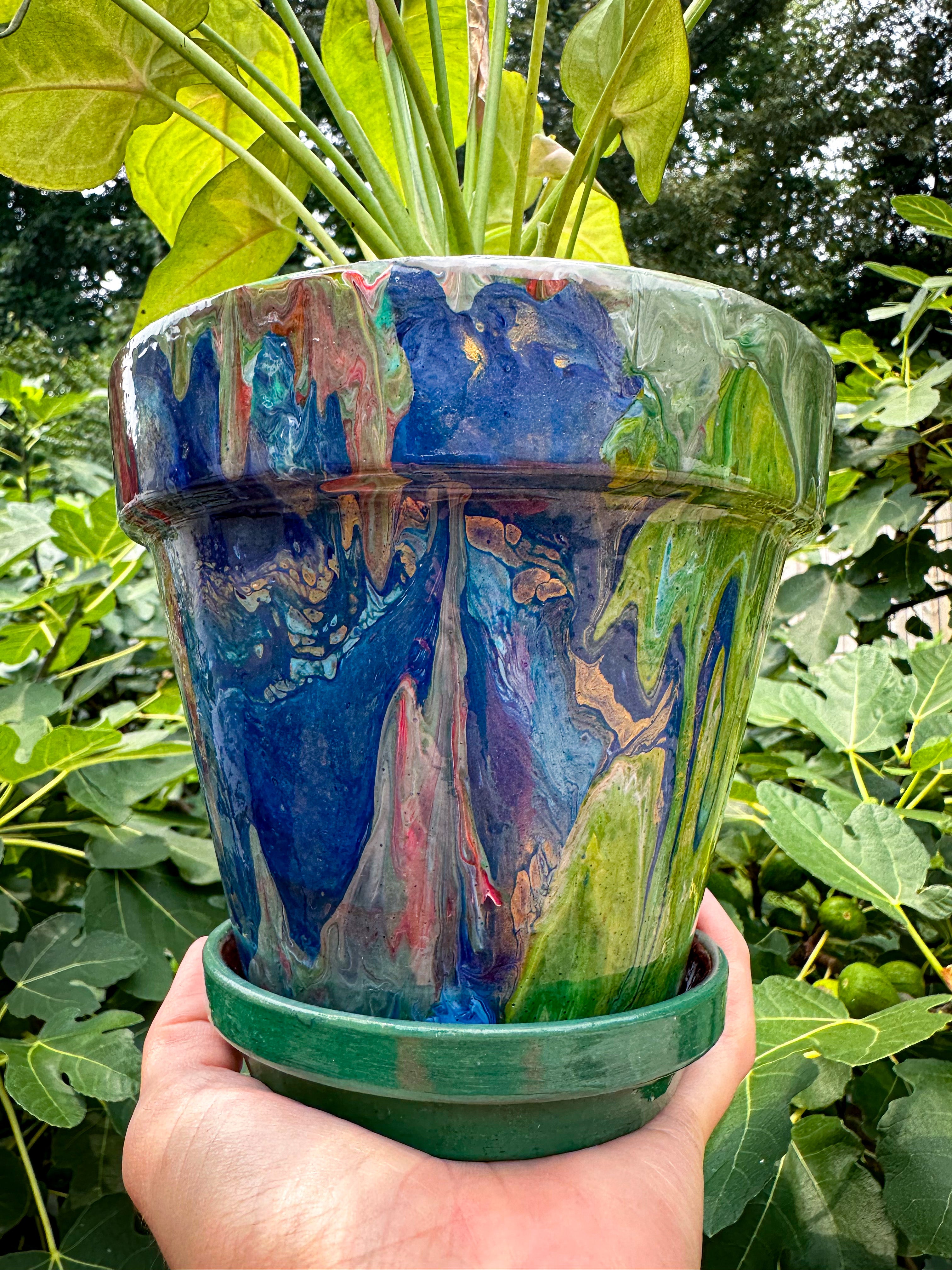 Earth Tones Flower Pot