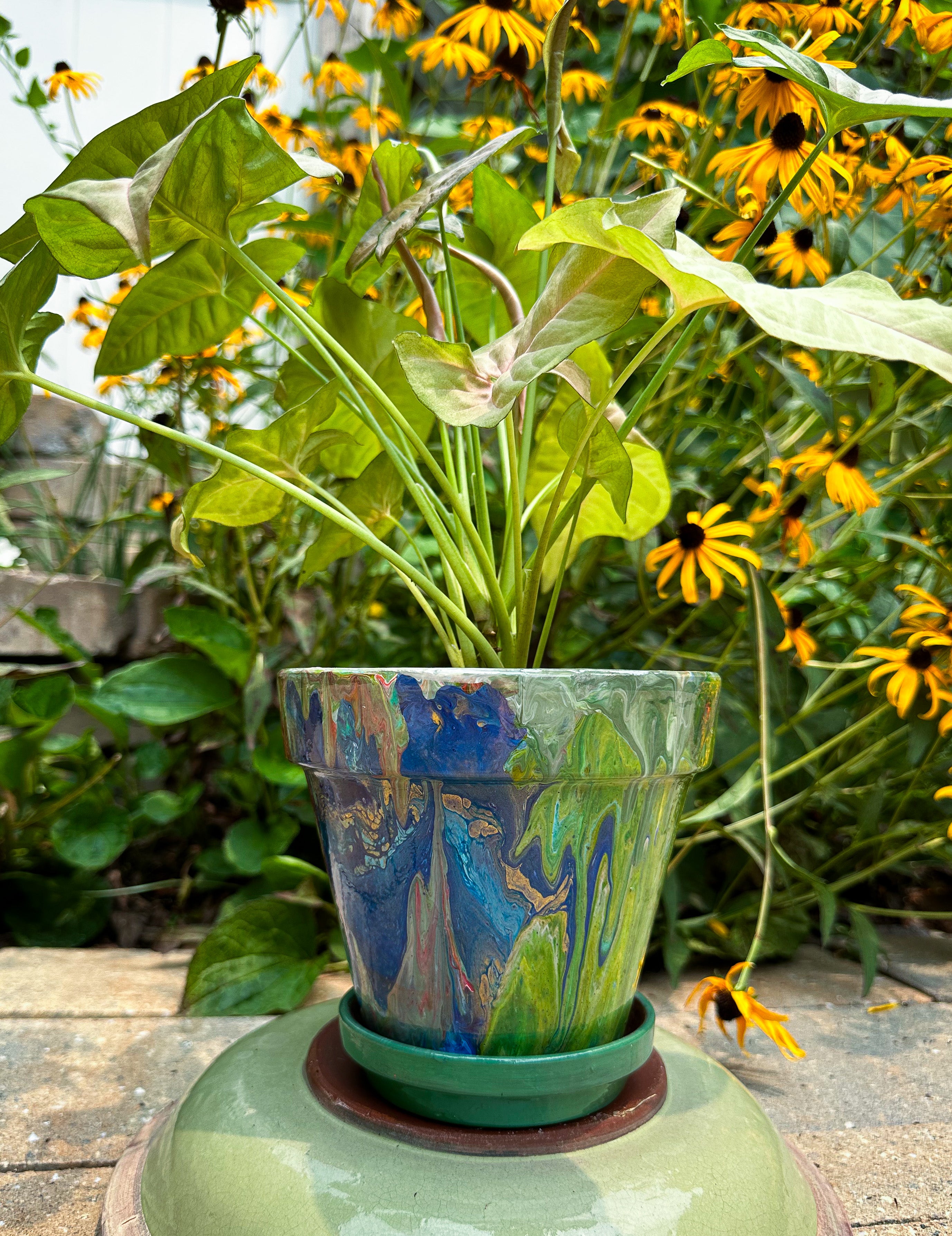 Earth Tones Flower Pot