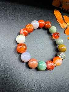 Multi Colored Agate Bracelet