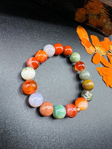 Multi Colored Agate Bracelet