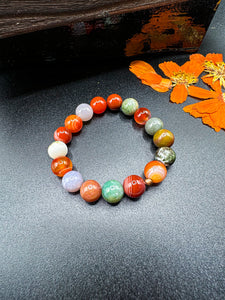 Multi Colored Agate Bracelet