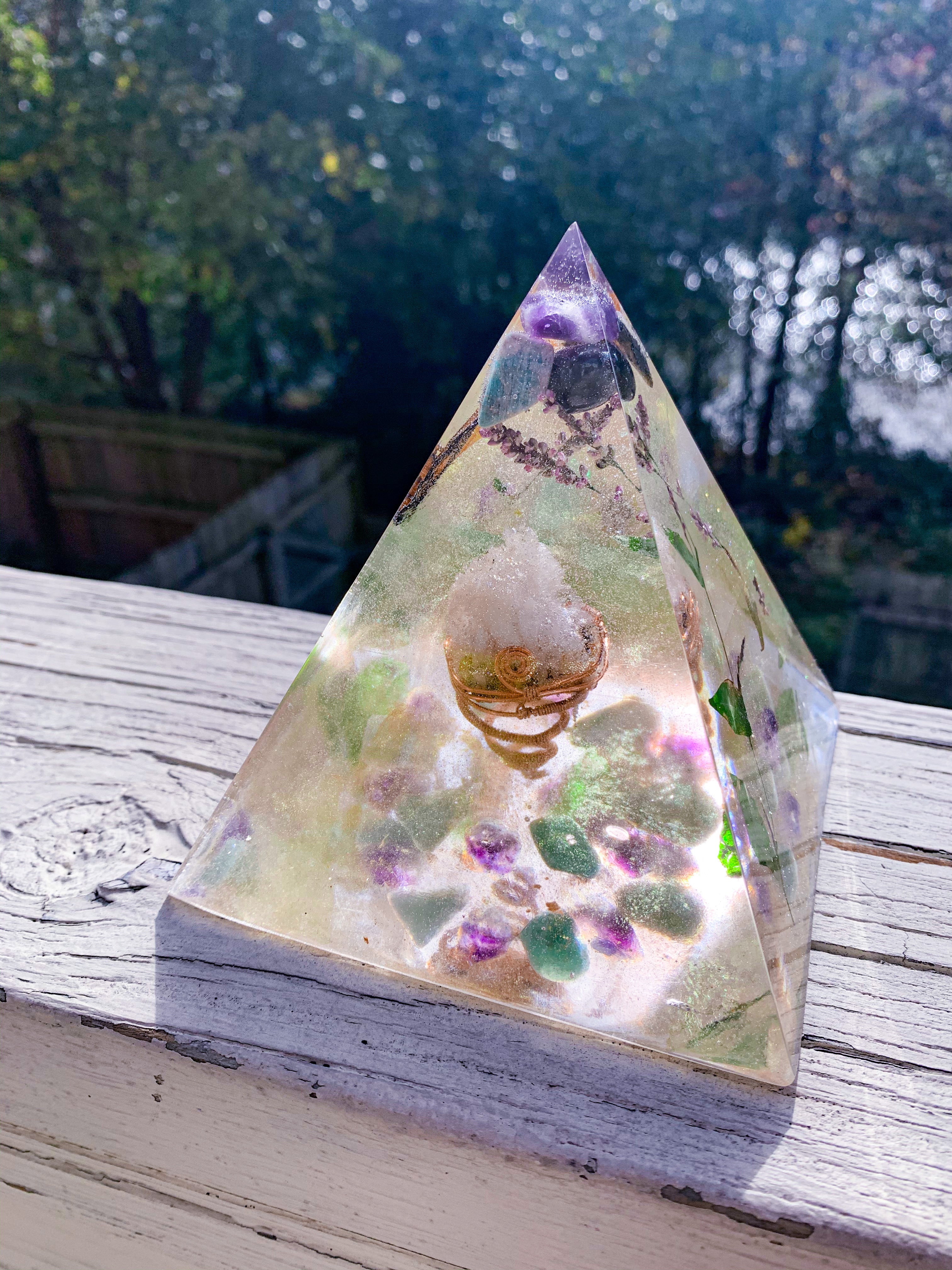 Orgonite Butterfly Pyramid