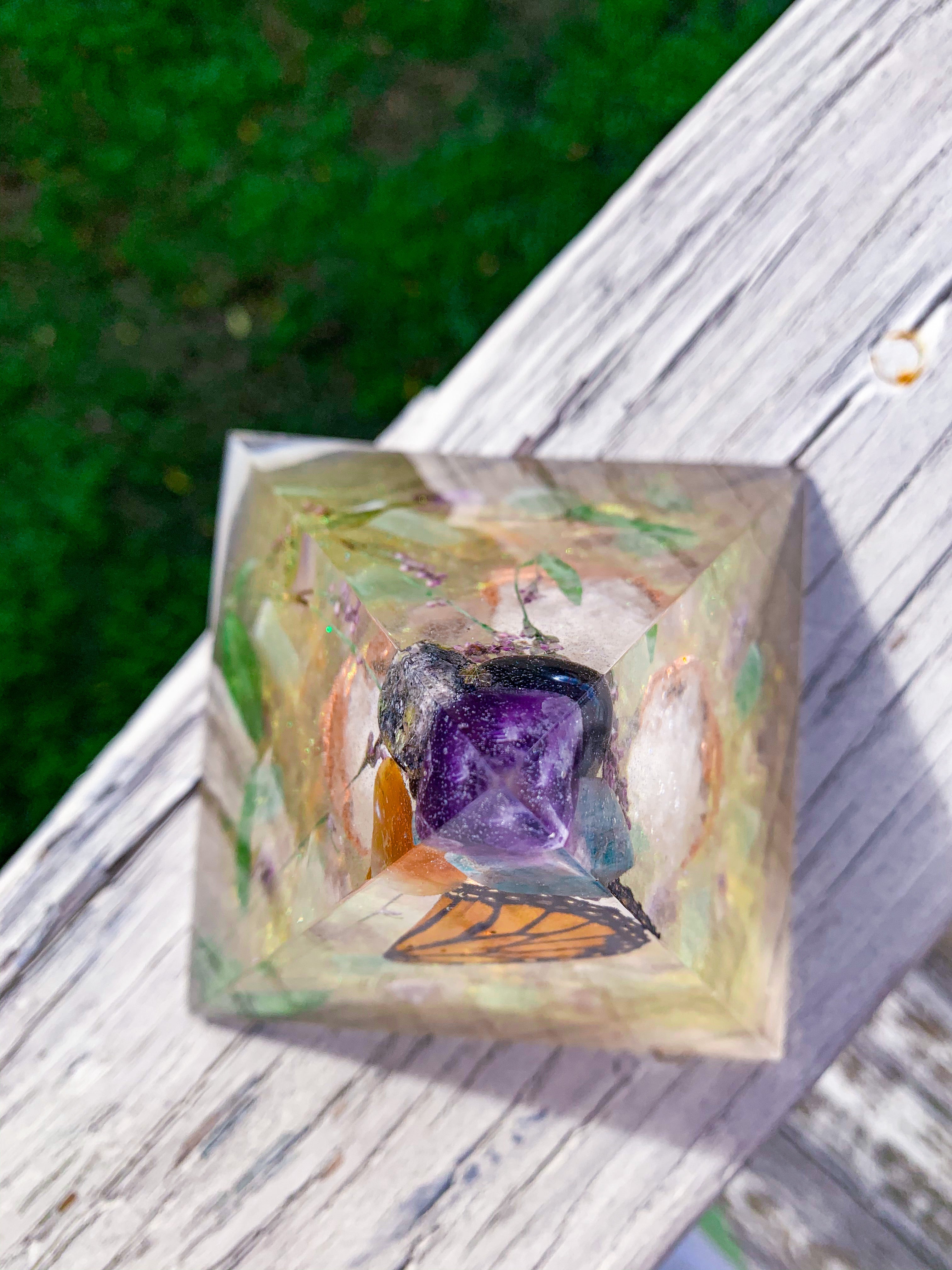 Orgonite Butterfly Pyramid