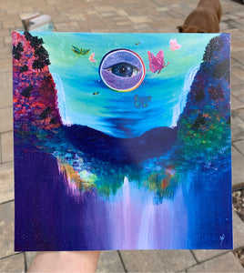 Eye that sees all 8x8” Glossy Print