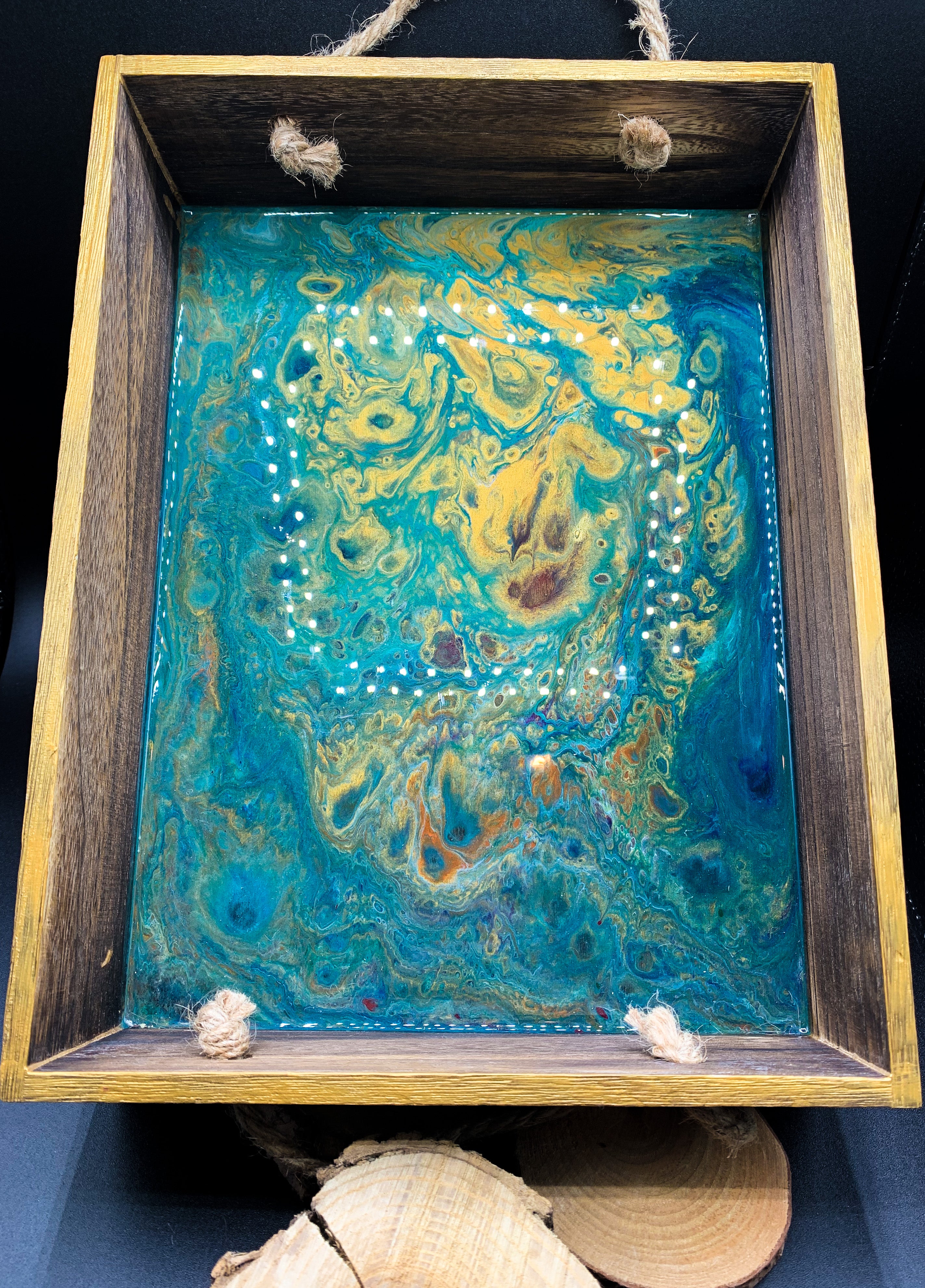Sea Floor Wooden Tray