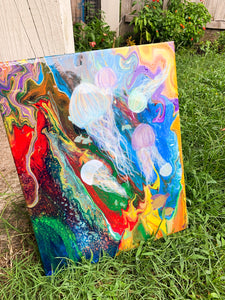 Rainbow Jelly Painting