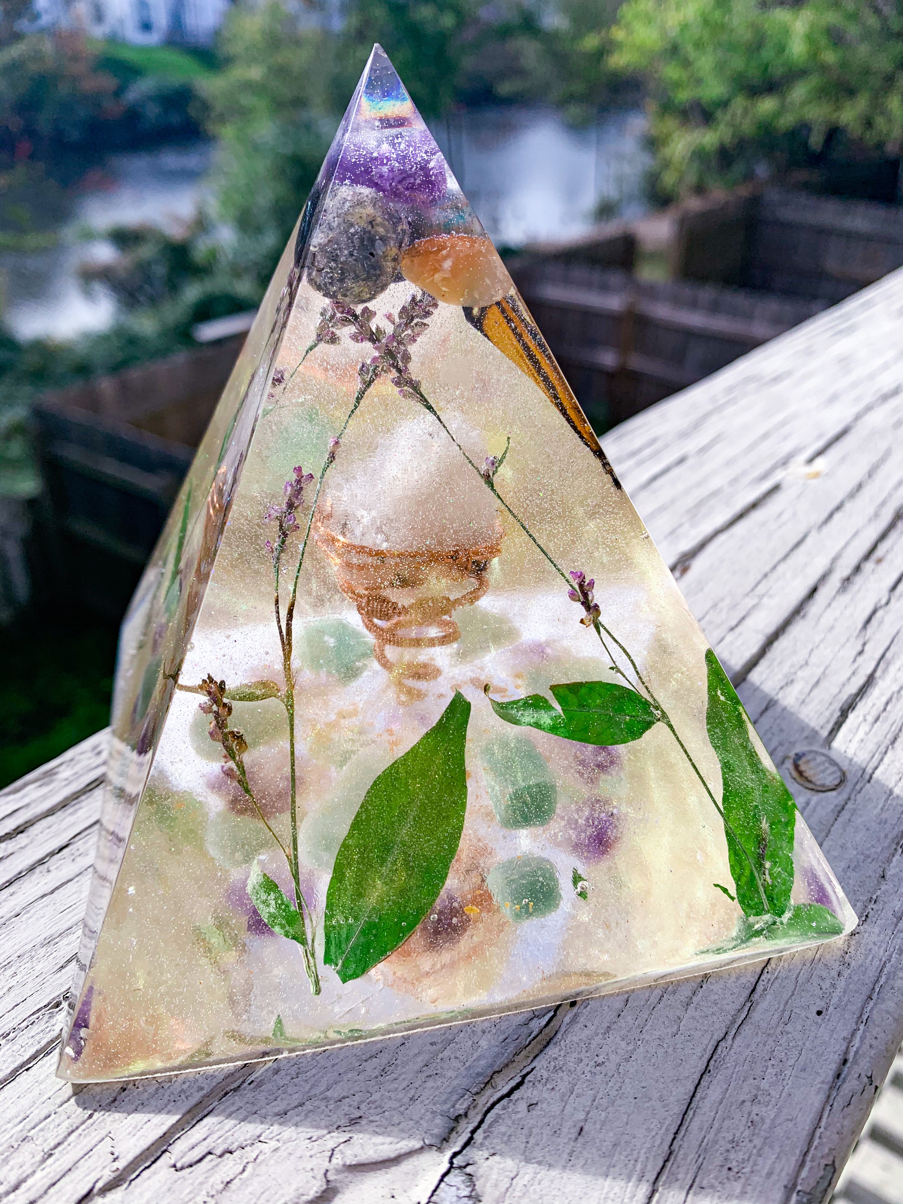 Orgonite Butterfly Pyramid