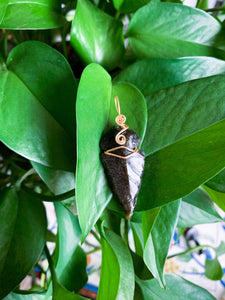 Green Tinted Obsidian Arrowhead Pendant