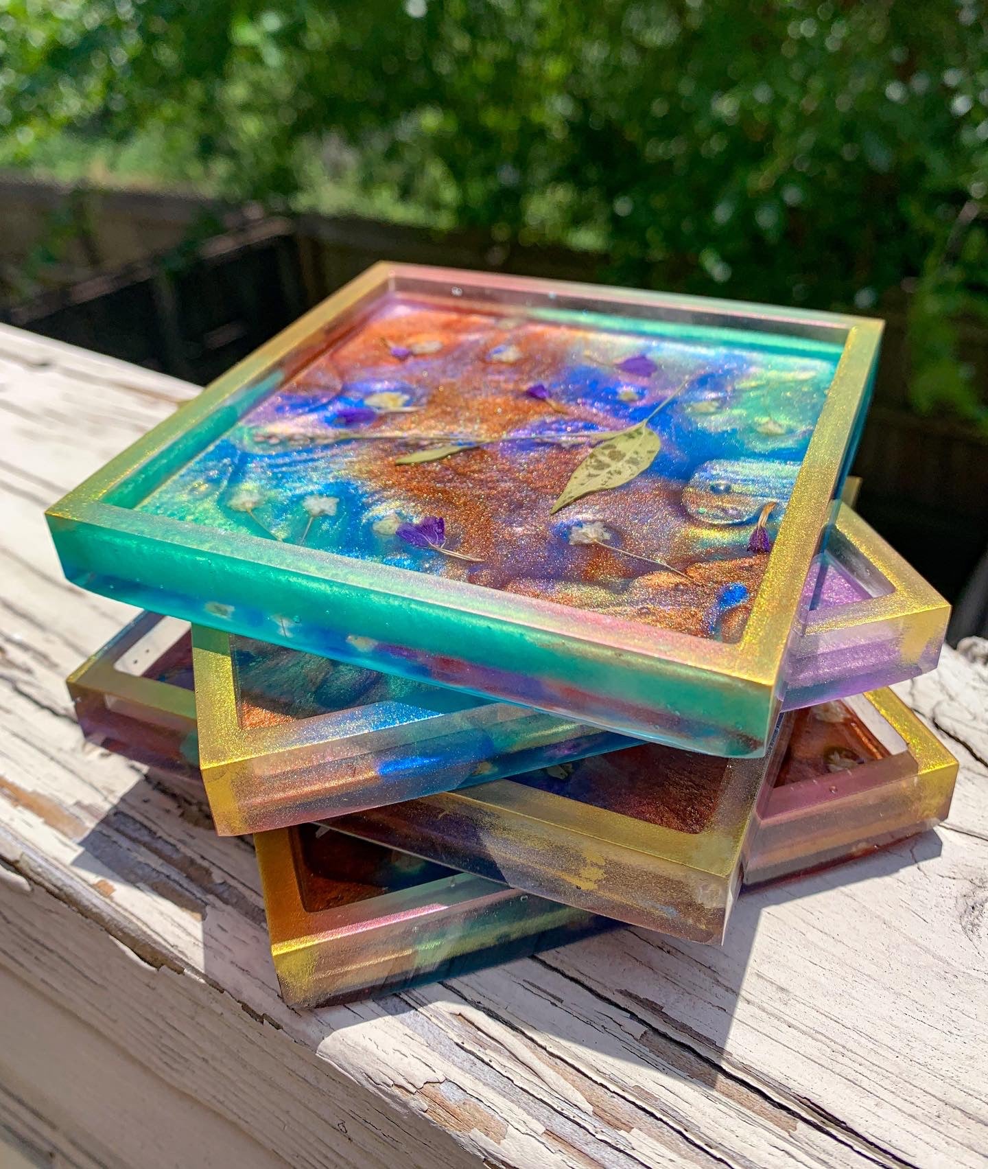 Ocean Flowers Coaster Set