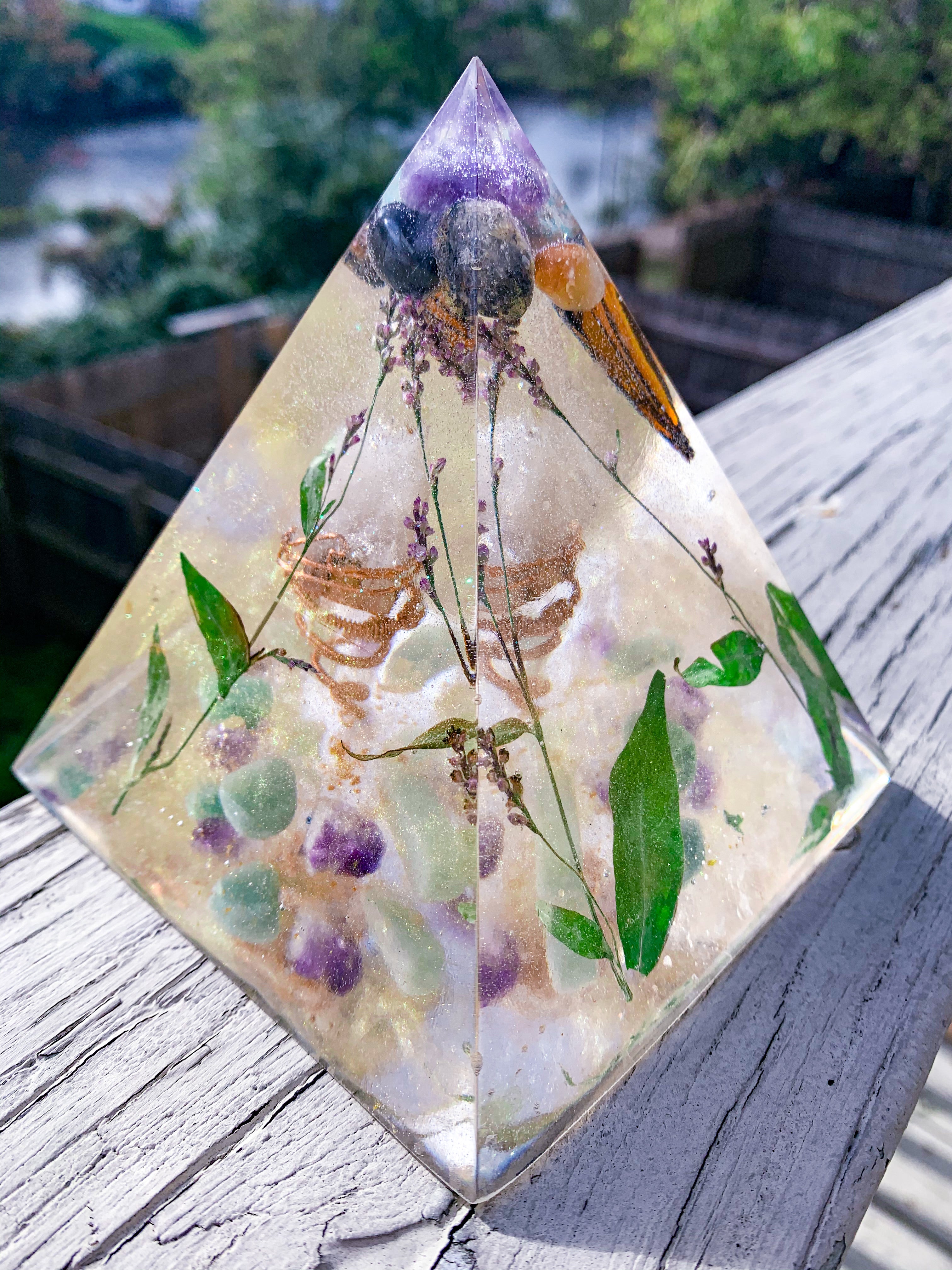 Orgonite Butterfly Pyramid
