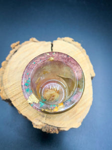 Gold Leaf Rose Shotglass