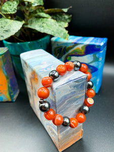 Carnelian and Hematite Bracelet