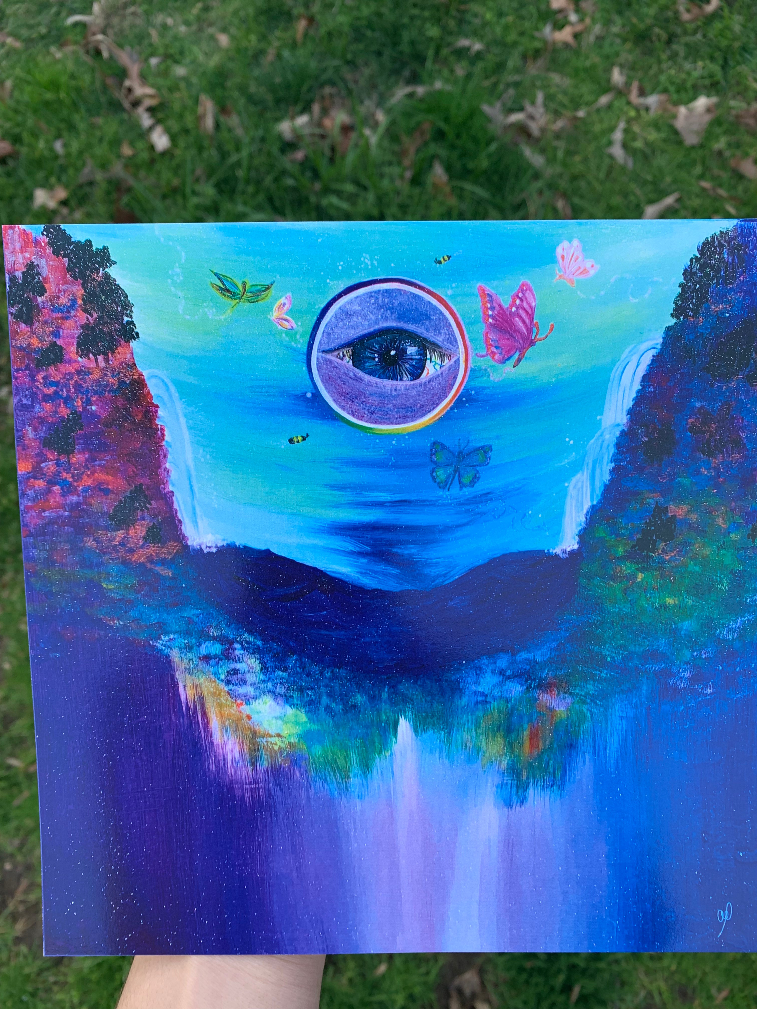 Eye that sees all 8x8” Glossy Print