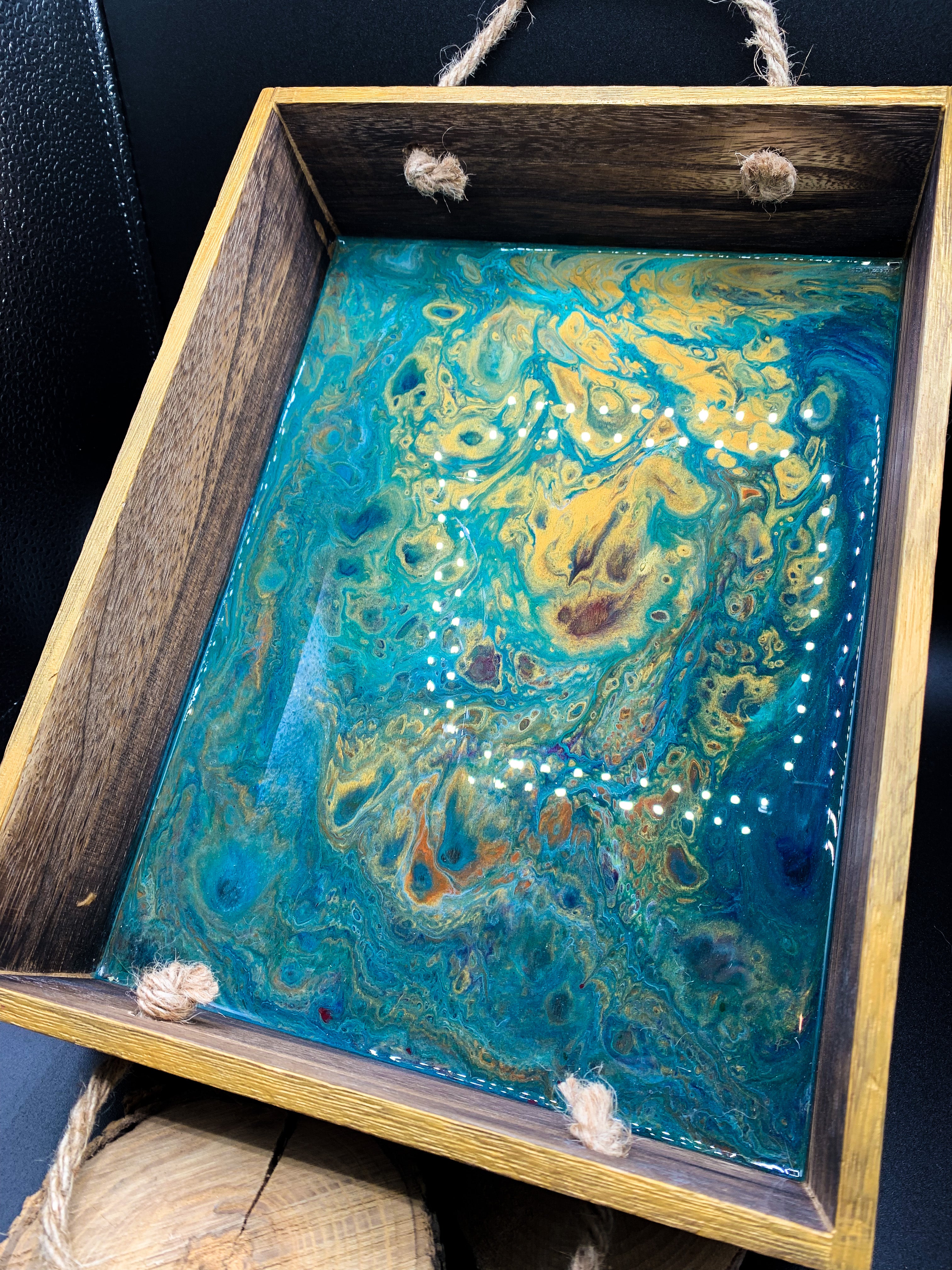 Sea Floor Wooden Tray