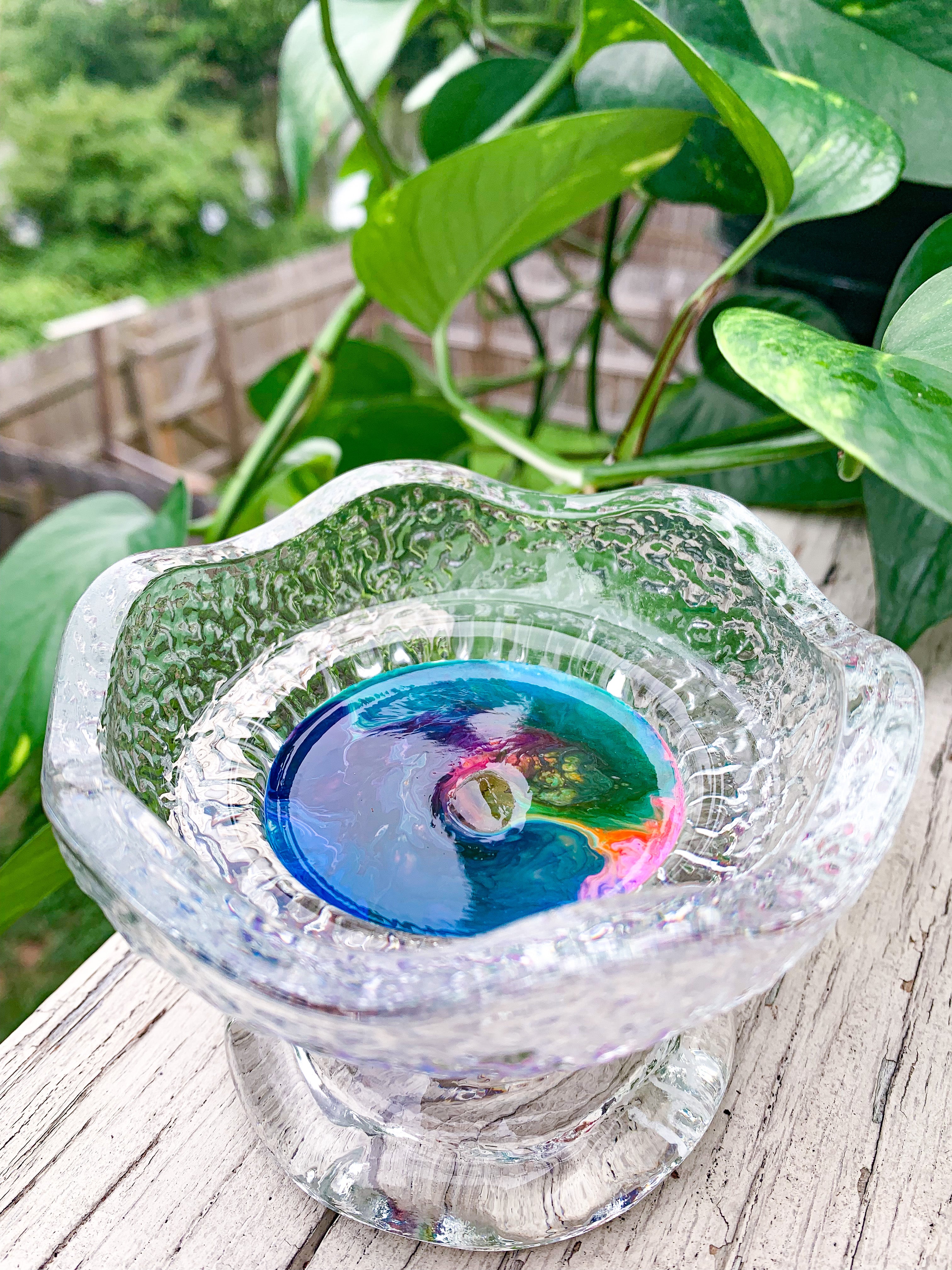 Smokey Quartz Glass Color Tray