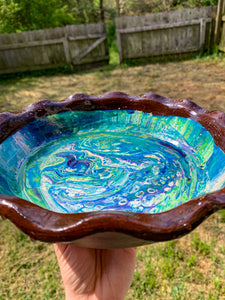 Painted Glass bowl
