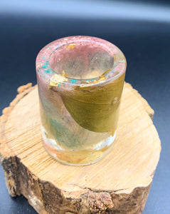 Gold Leaf Rose Shotglass