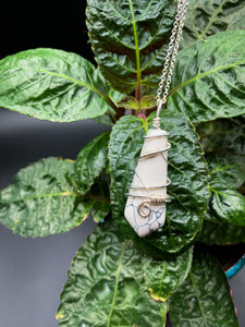 Howlite Sterling Silver Pendant w/ chain