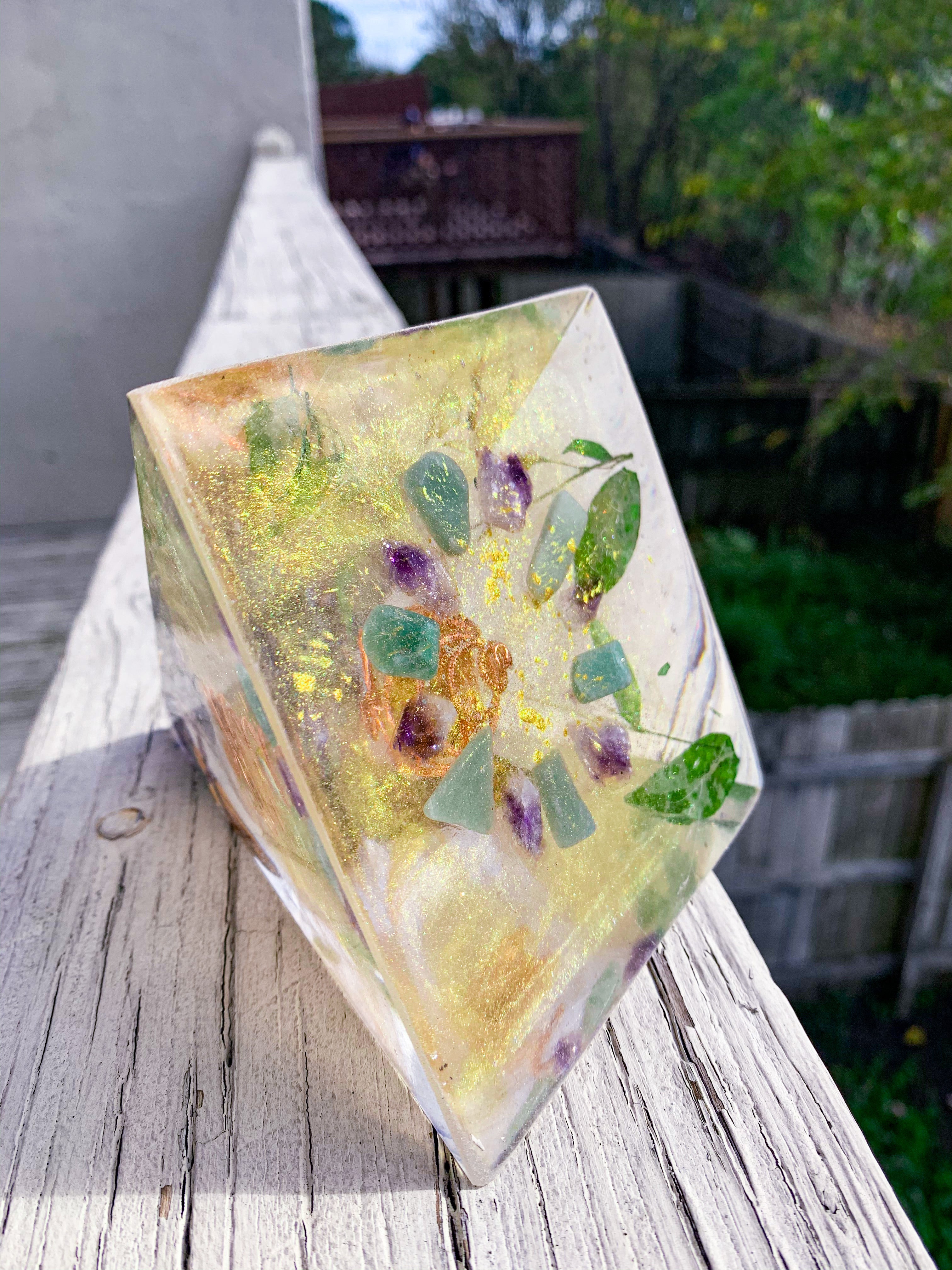 Orgonite Butterfly Pyramid