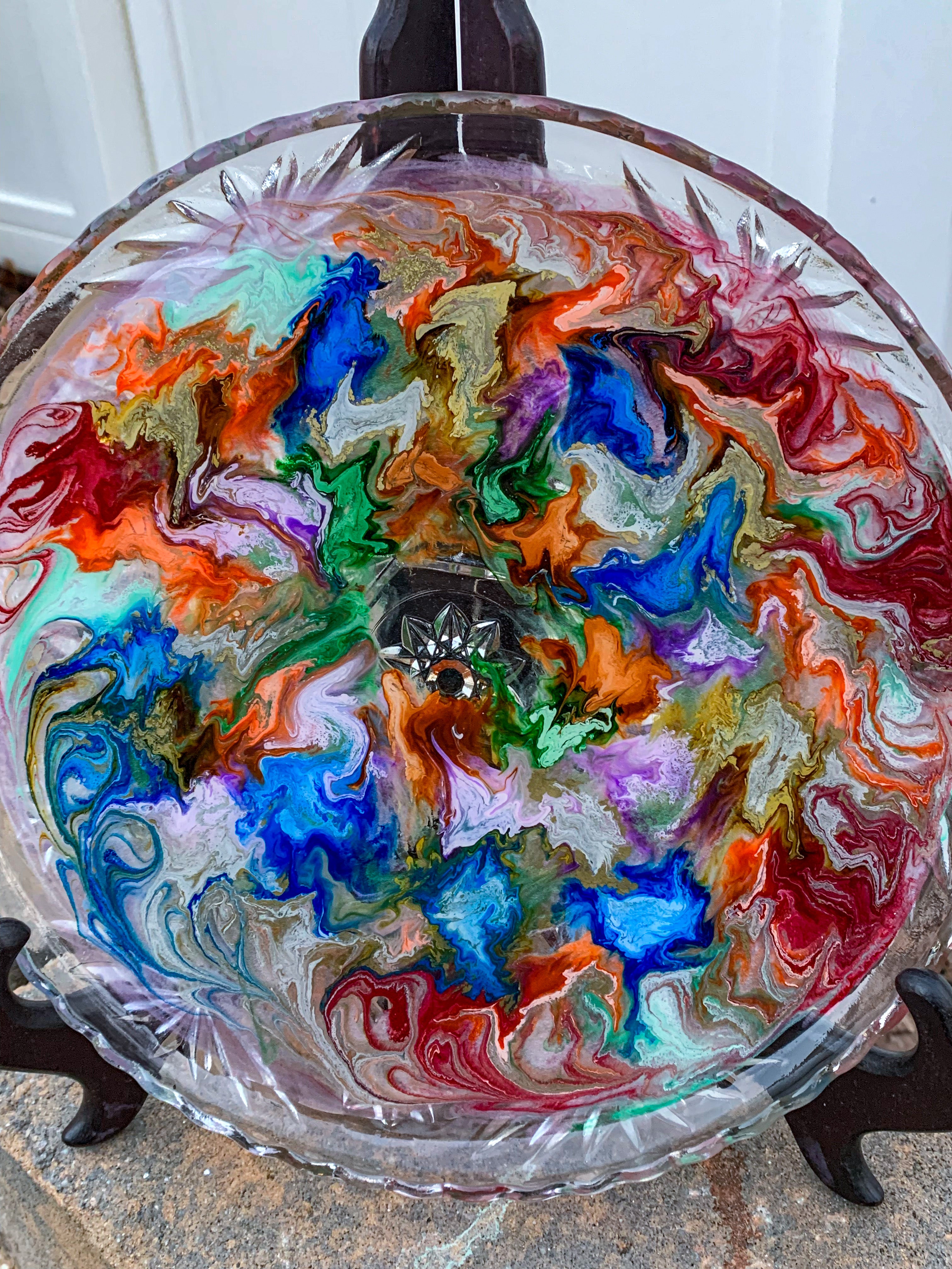 Earth Streams Glass Tray