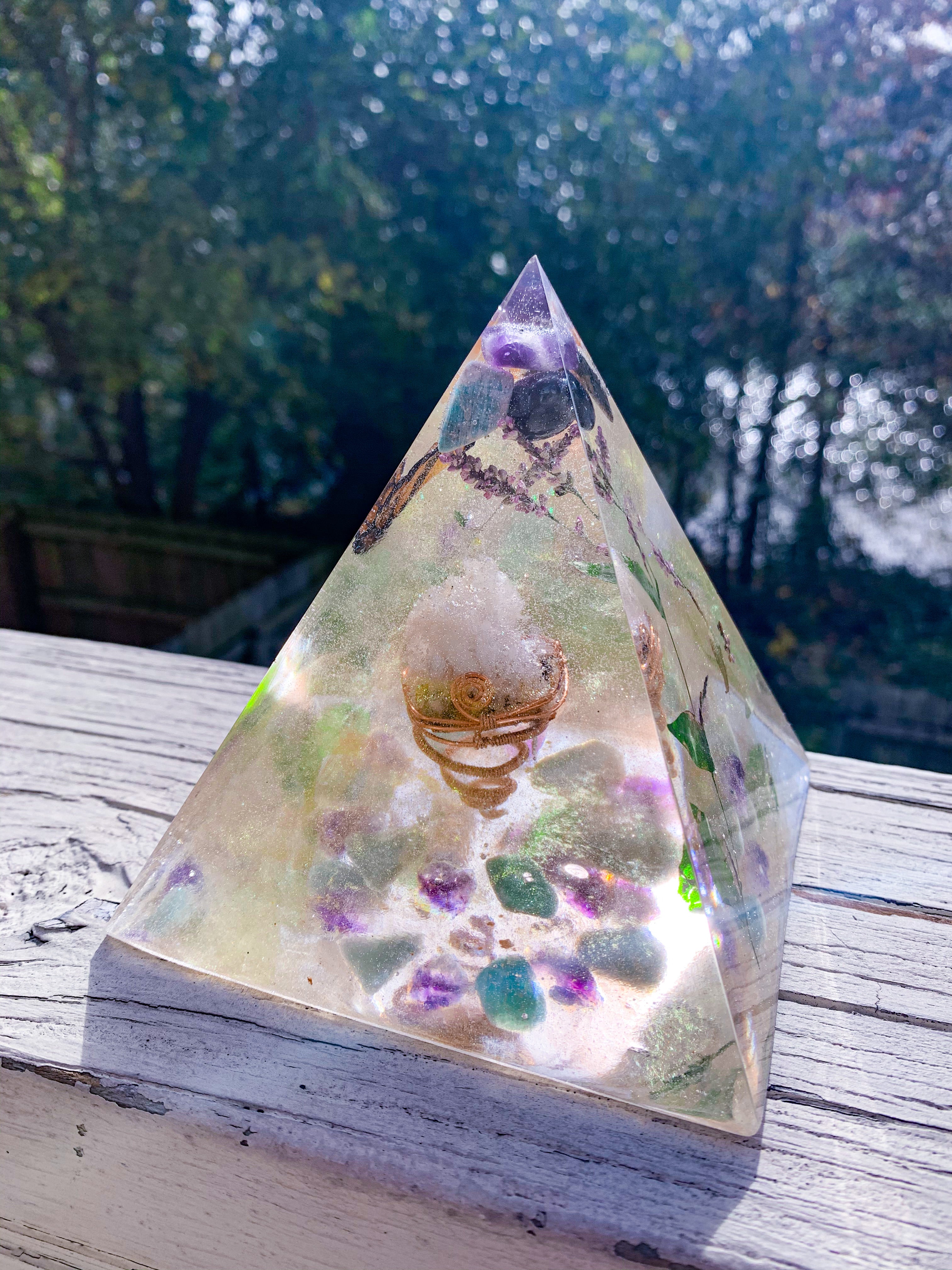 Orgonite Butterfly Pyramid