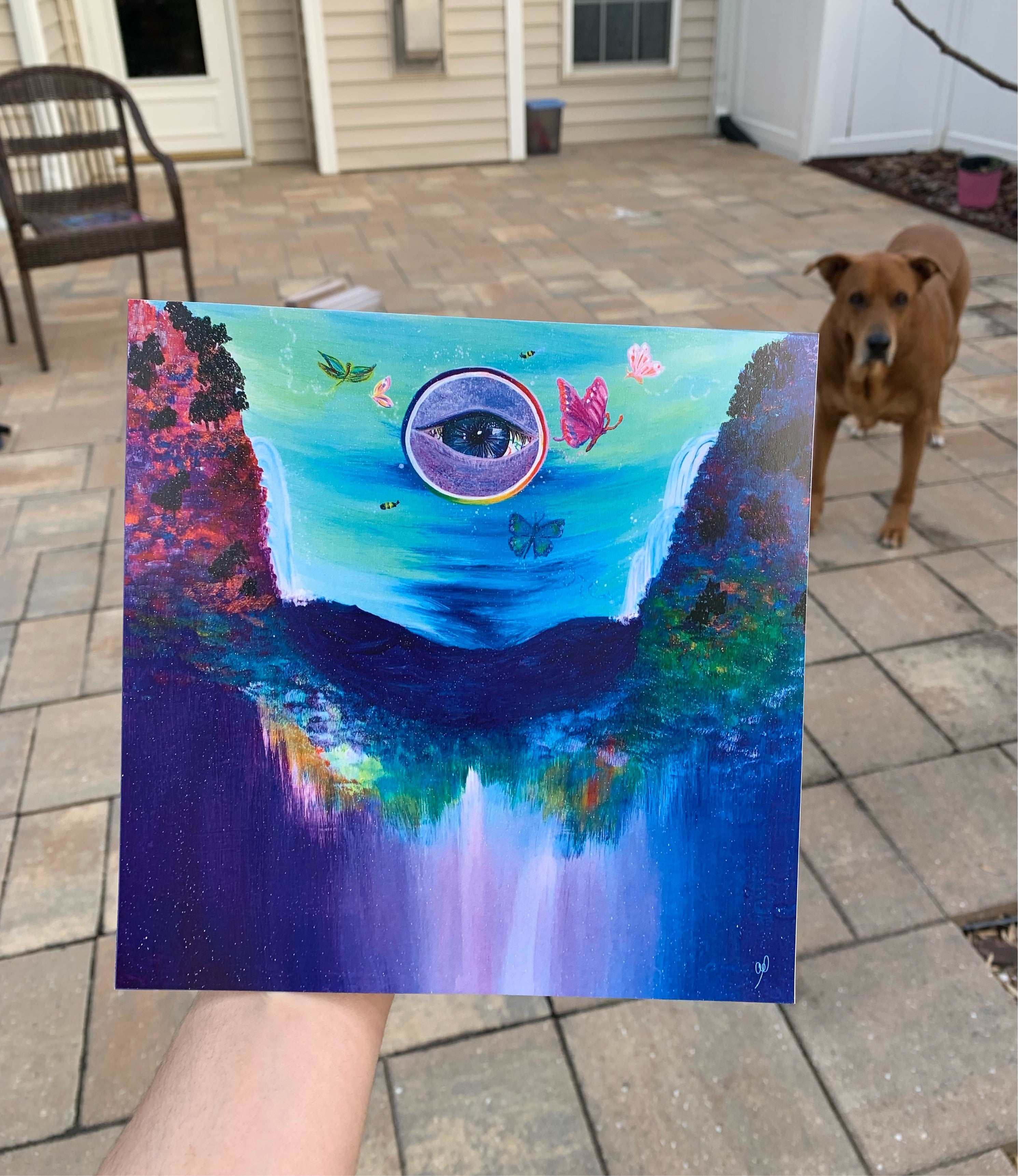 Eye that sees all 8x8” Glossy Print