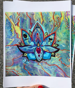 Lotus Painting - Glossy Print