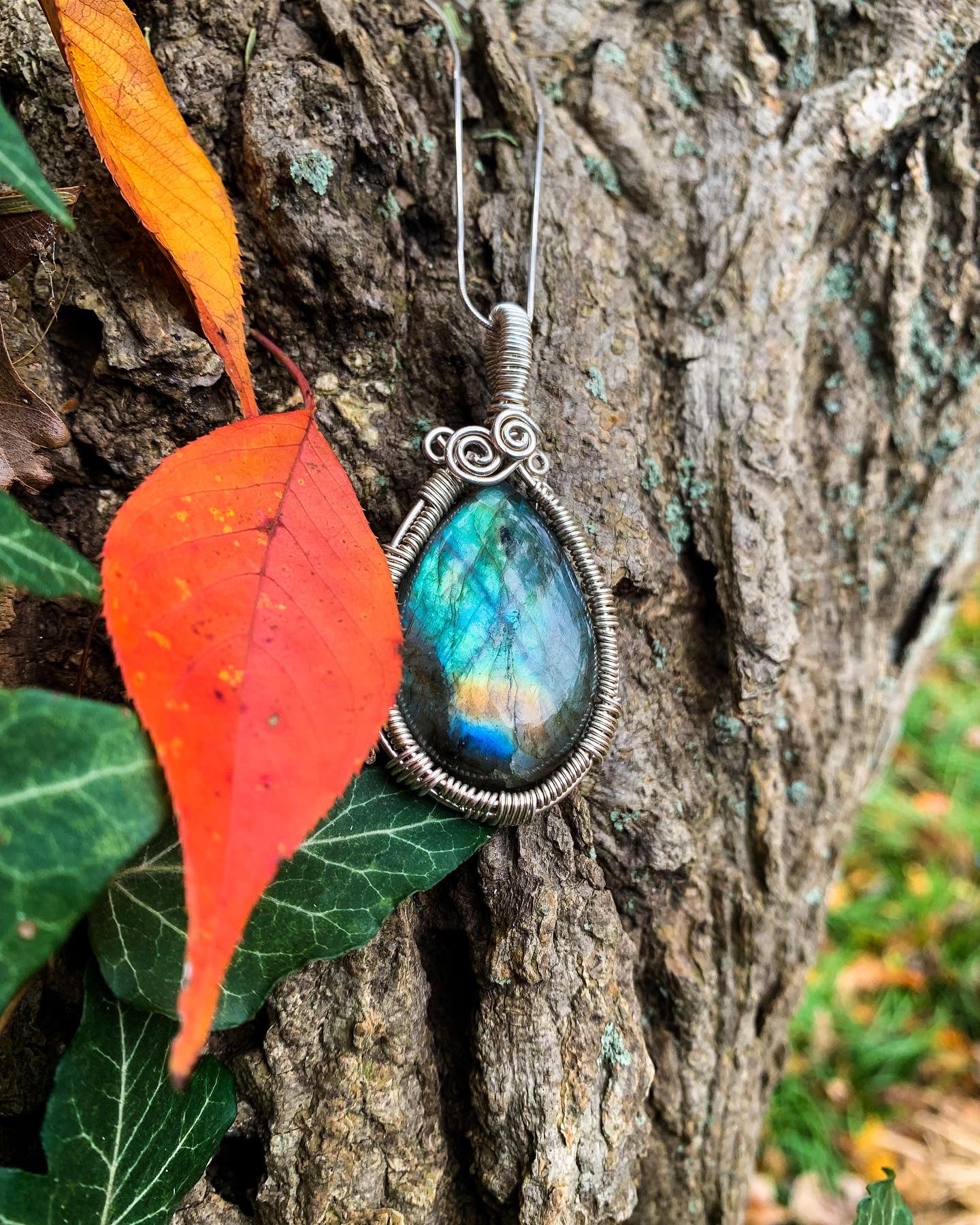 Labradorite Sterling Silver Pendant