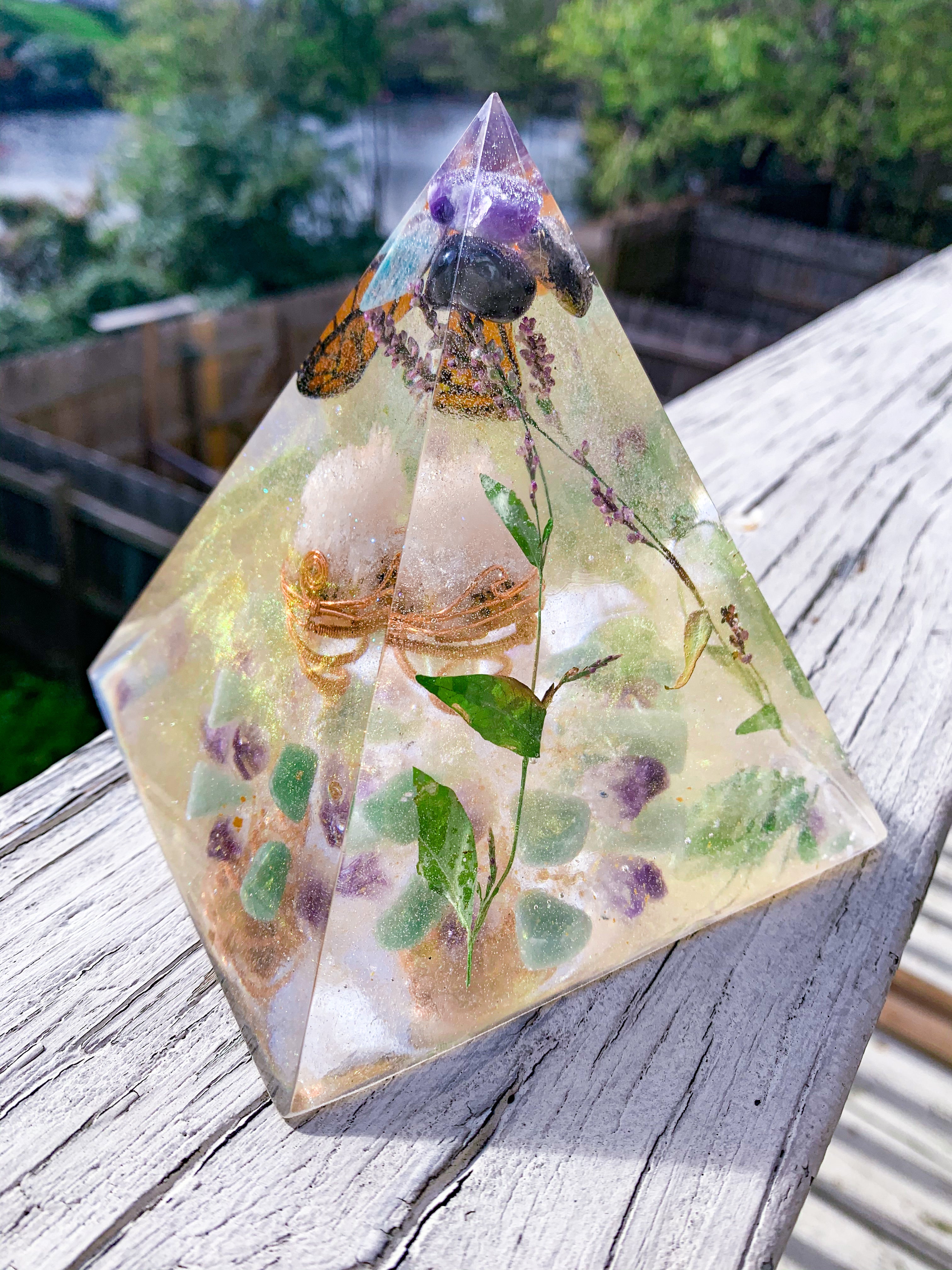Orgonite Butterfly Pyramid