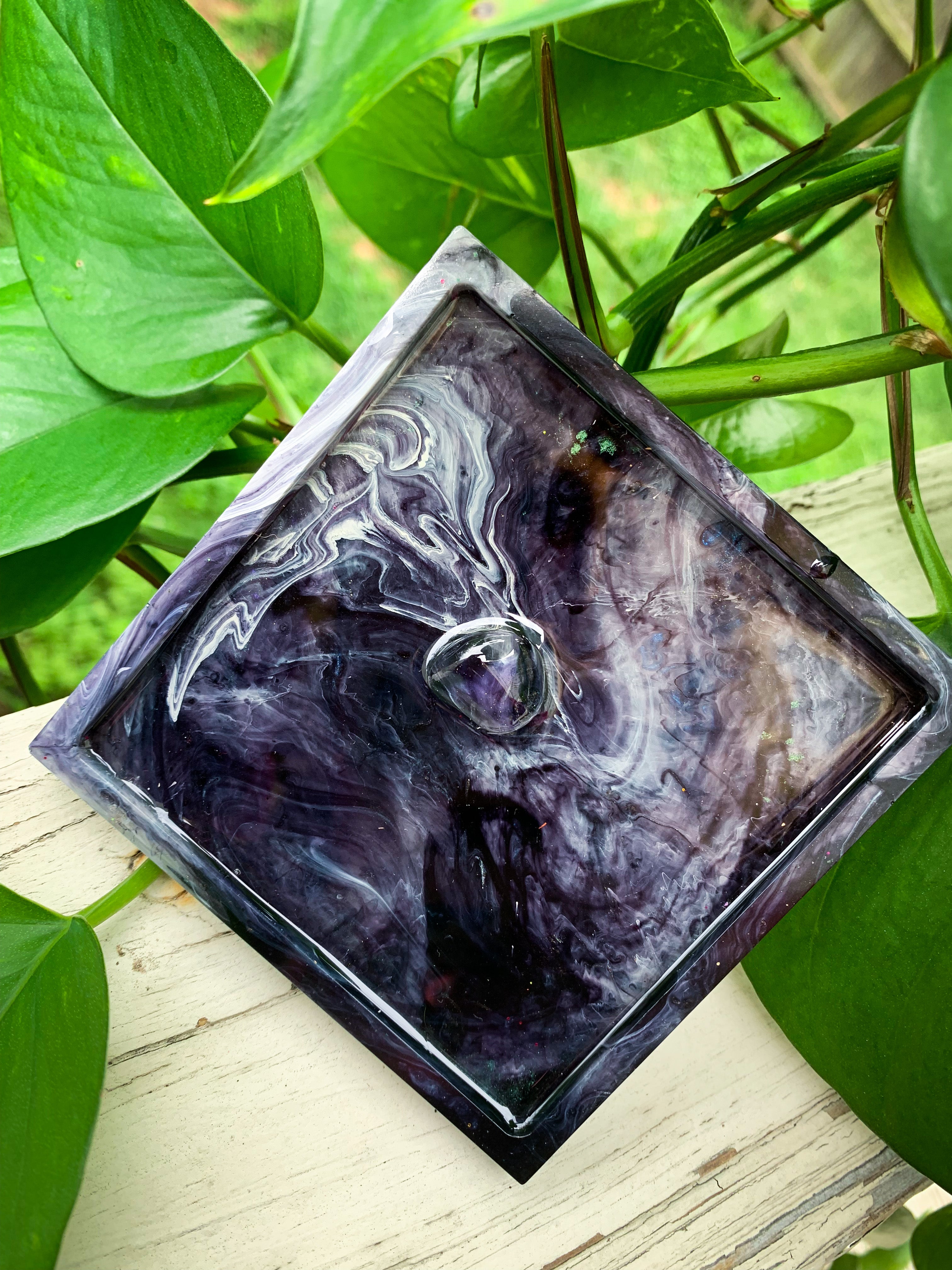 Marble Clear Quartz Tray